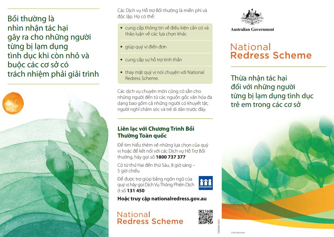 National Redress Scheme Vietnamese brochure